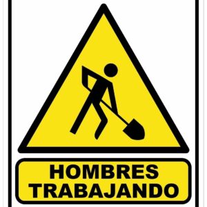 Cartel Hombres trabajando